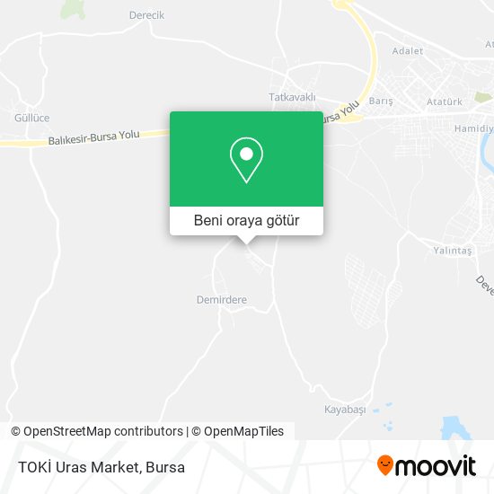 TOKİ Uras Market harita