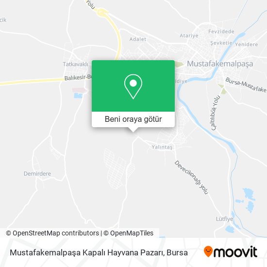 Mustafakemalpaşa Kapalı Hayvana Pazarı harita