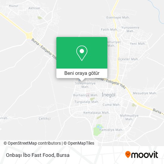 Onbaşı İbo Fast Food harita