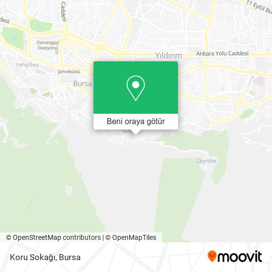Koru Sokağı harita