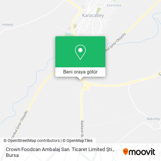Crown Foodcan Ambalaj San. Ticaret Limited Şti. harita