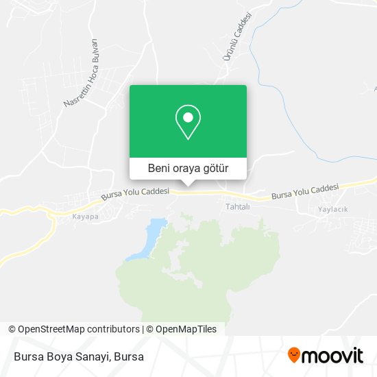 Bursa Boya Sanayi harita