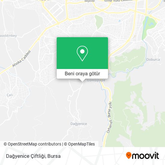 Dağyenice Çiftliği harita