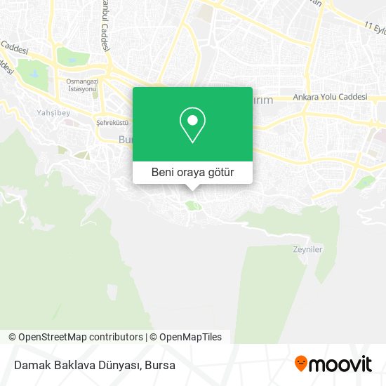 Damak Baklava Dünyası harita