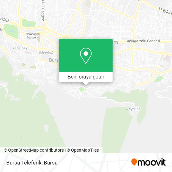 Bursa Teleferik harita