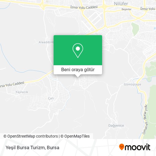 Yeşil Bursa Turizm harita