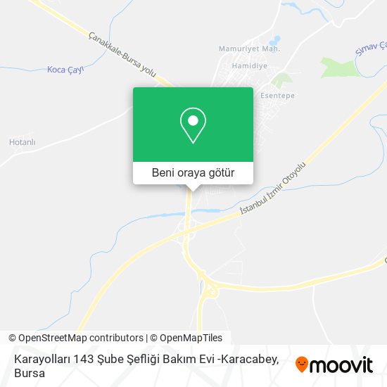 Karayolları 143 Şube Şefliği Bakım Evi -Karacabey harita