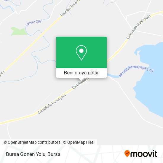 Bursa Gonen Yolu harita
