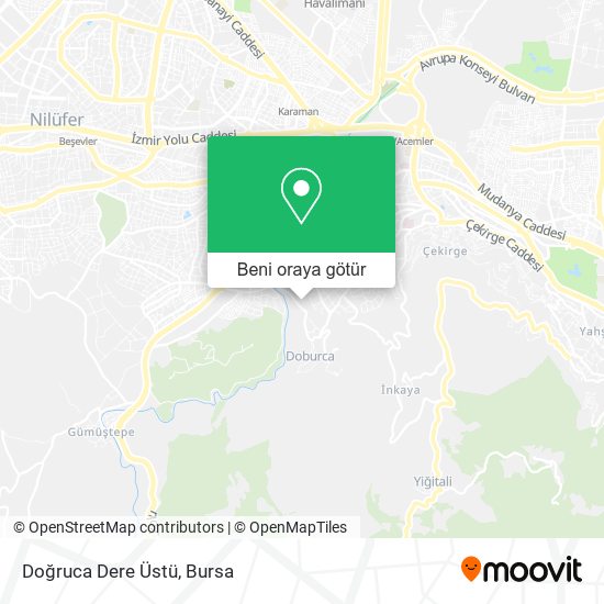 Doğruca Dere Üstü harita