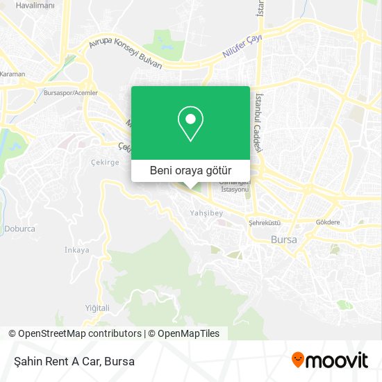 Şahin Rent A Car harita
