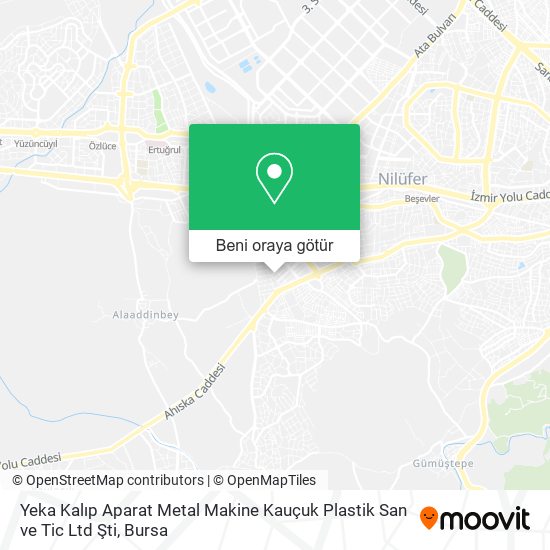 Yeka Kalıp Aparat Metal Makine Kauçuk Plastik San ve Tic Ltd Şti harita