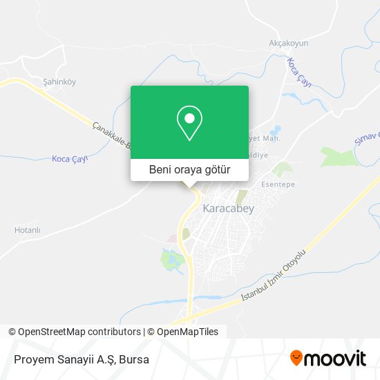 Proyem Sanayii A.Ş harita