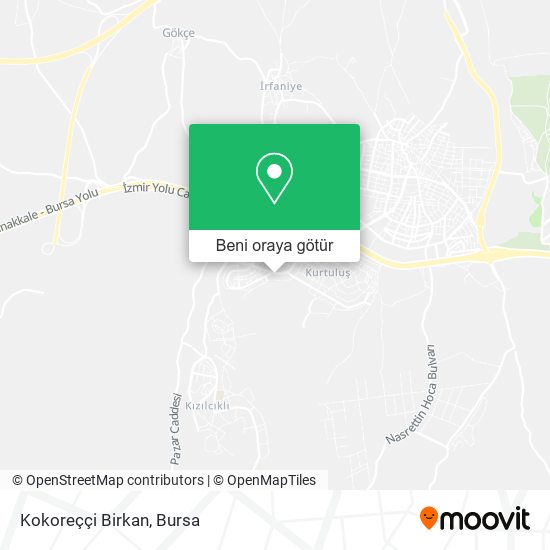 Kokoreççi Birkan harita