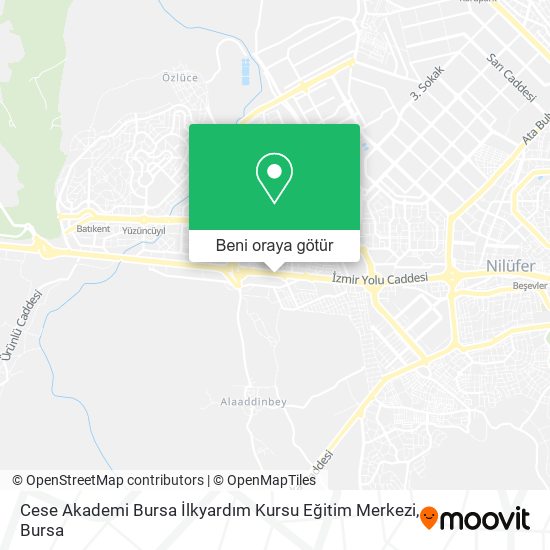 Cese Akademi Bursa İlkyardım Kursu Eğitim Merkezi harita