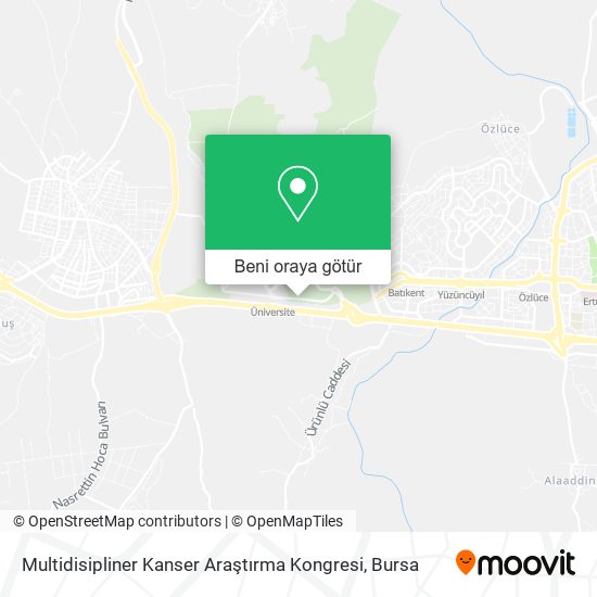Multidisipliner Kanser Araştırma Kongresi harita