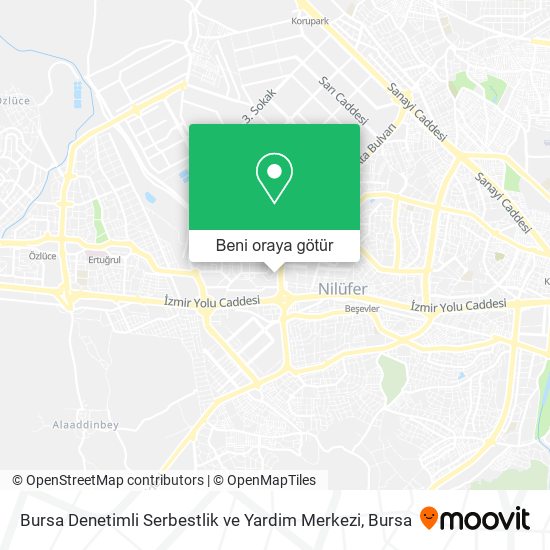Bursa Denetimli Serbestlik ve Yardim Merkezi harita
