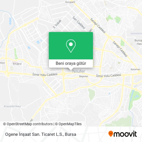 Ogene İnşaat San. Ticaret L.S. harita