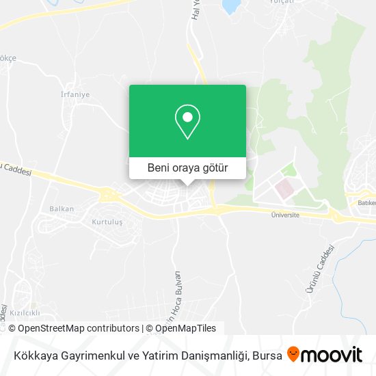 Kökkaya Gayrimenkul ve Yatirim Danişmanliği harita