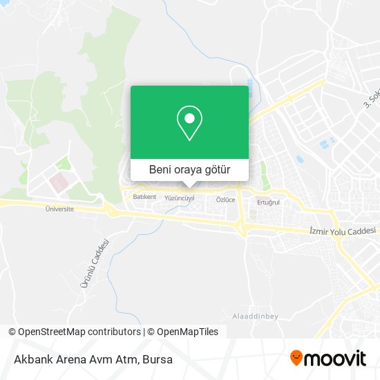 Akbank Arena Avm Atm harita