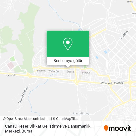 Cansu Keser Dikkat Geliştirme ve Danışmanlık Merkezi harita