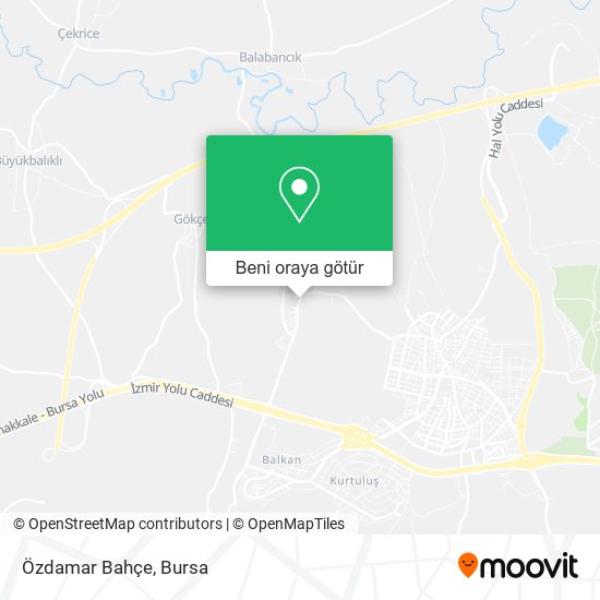 Özdamar Bahçe harita