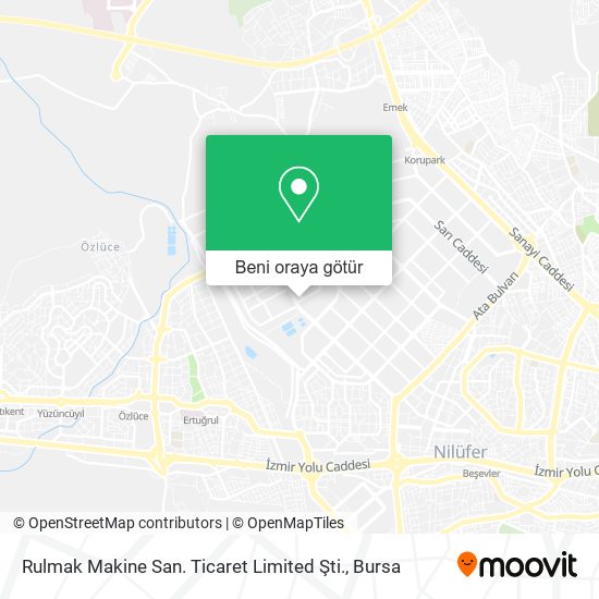 Rulmak Makine San. Ticaret Limited Şti. harita