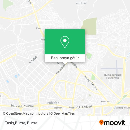 Tasiş,Bursa harita