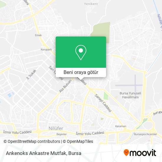 Ankenoks Ankastre Mutfak harita