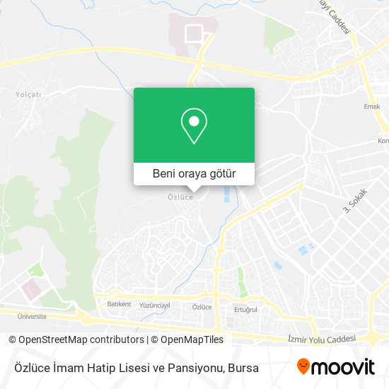 Özlüce İmam Hatip Lisesi ve Pansiyonu harita