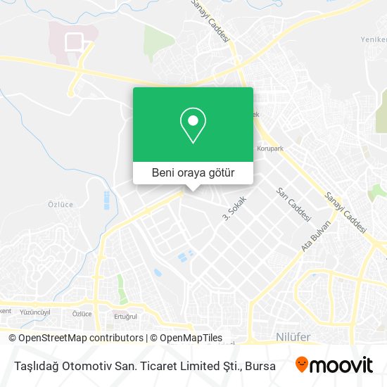 Taşlıdağ Otomotiv San. Ticaret Limited Şti. harita