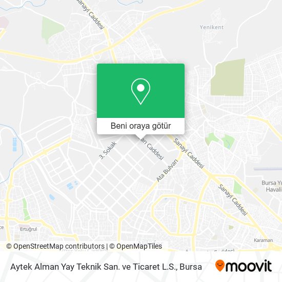 Aytek Alman Yay Teknik San. ve Ticaret L.S. harita