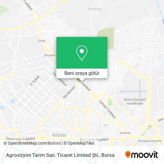 Agrovizyon Tarim San. Ticaret Limited Şti. harita