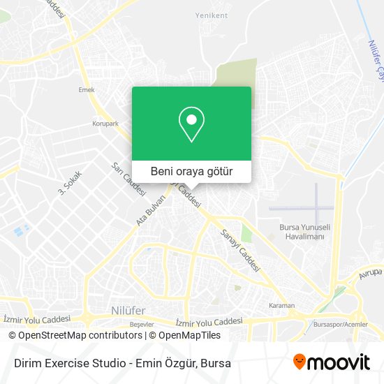 Dirim Exercise Studio - Emin Özgür harita