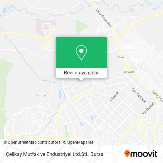 Çelikay Mutfak ve Endüstriyel Ltd.Şti. harita