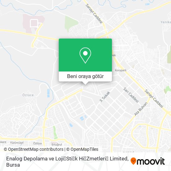 Enalog Depolama ve Loji̇Sti̇k Hi̇Zmetleri̇ Limited harita