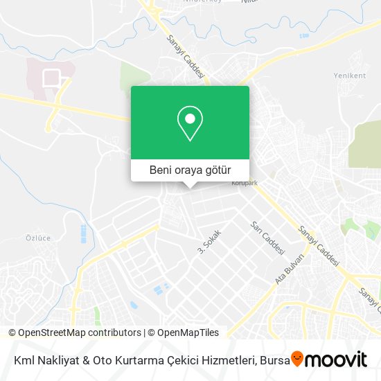 Kml Nakliyat & Oto Kurtarma Çekici Hizmetleri harita