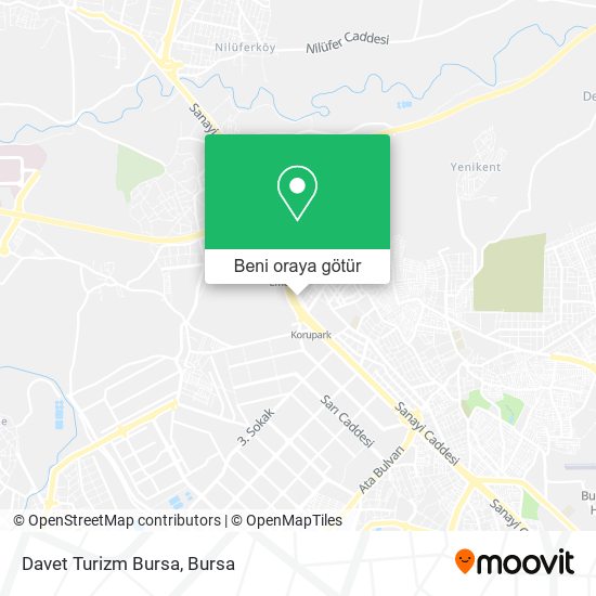 Davet Turizm Bursa harita