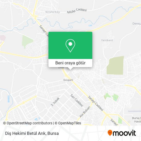 Diş Hekimi Betül Arık harita