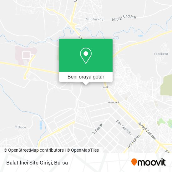 Balat İnci Site Girişi harita
