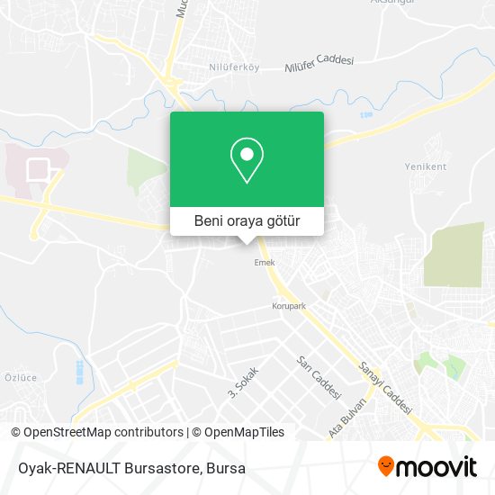 Oyak-RENAULT Bursastore harita