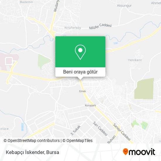 Kebapçı İskender harita