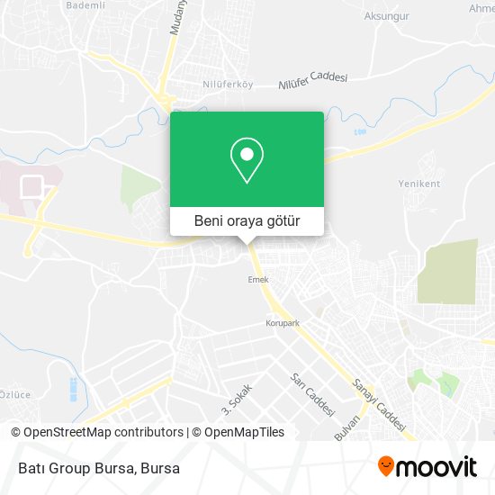 Batı Group Bursa harita