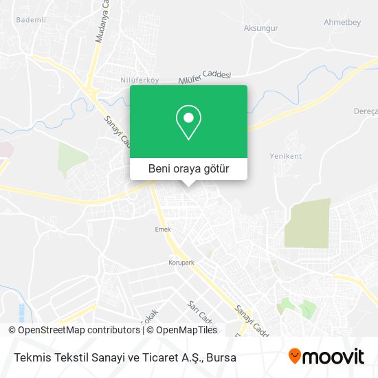 Tekmis Tekstil Sanayi ve Ticaret A.Ş. harita