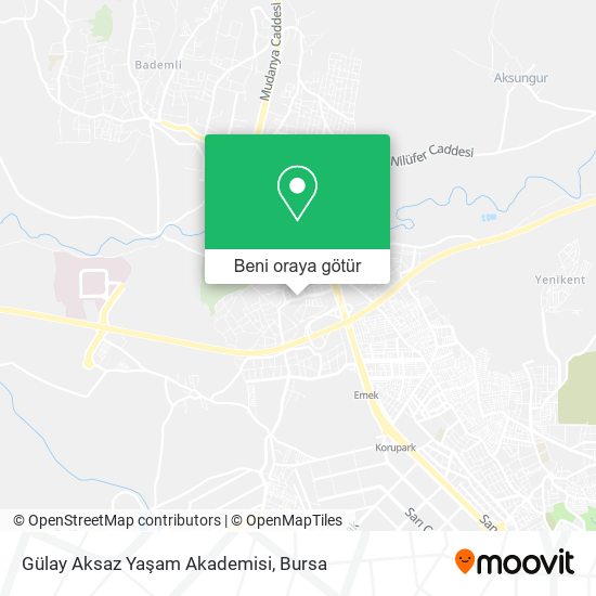 Gülay Aksaz Yaşam Akademisi harita
