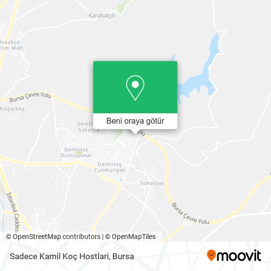 Sadece Kamil Koç Hostlari harita