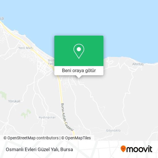 Osmanlı Evleri Güzel Yalı harita