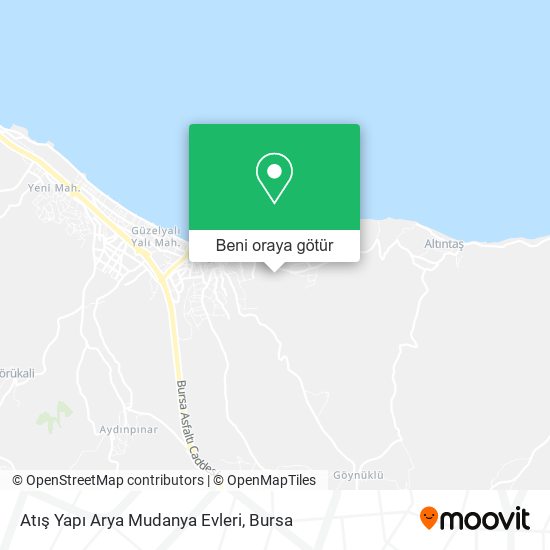 Atış Yapı Arya Mudanya Evleri harita