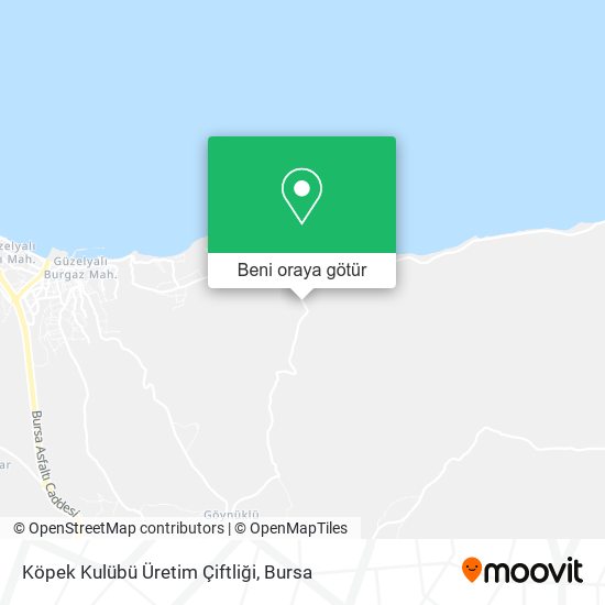 Köpek Kulübü Üretim Çiftliği harita