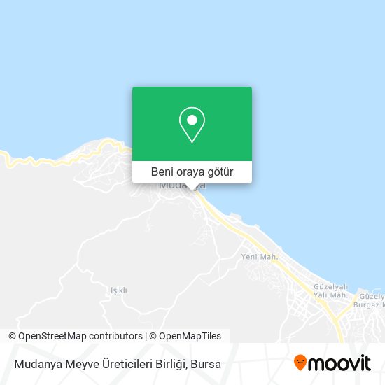 Mudanya Meyve Üreticileri Birliği harita