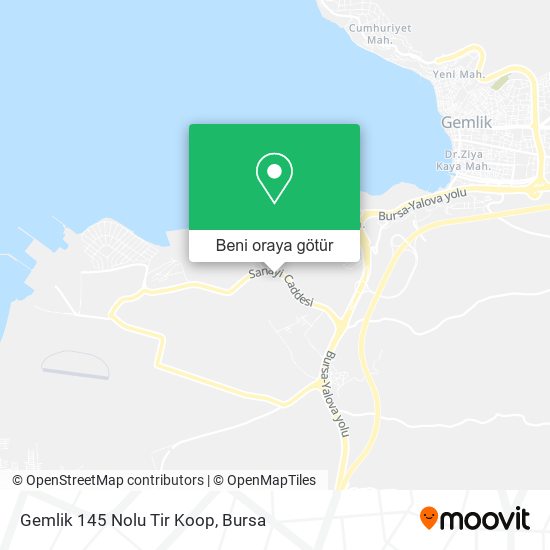 Gemlik 145 Nolu Tir Koop harita
